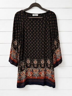 Large Risesun Boho Border Print Shift Dress